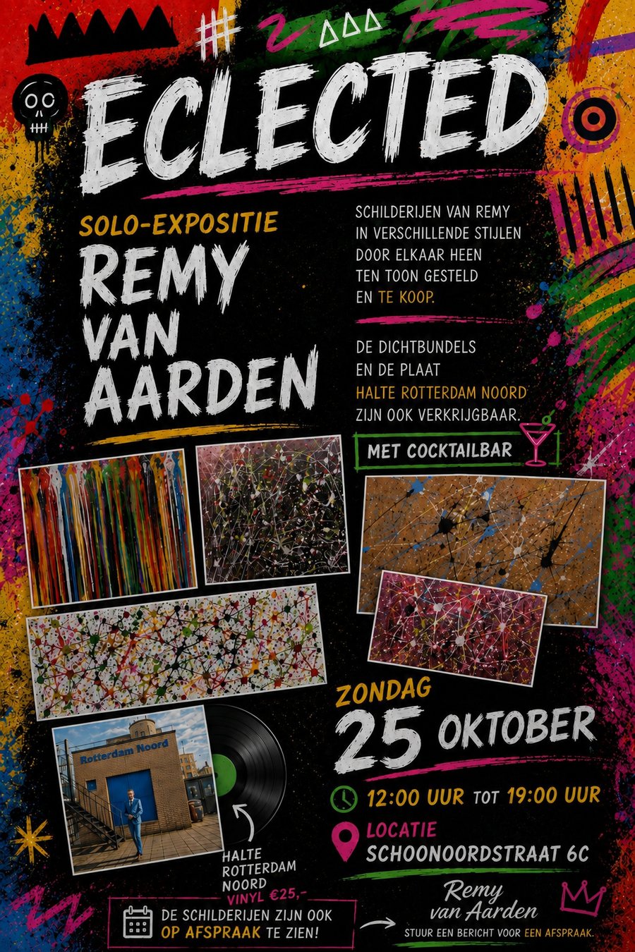 Flyer solo-expositie Eclected — Remy van Aarden